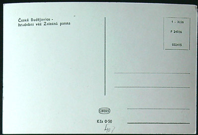Pohlednice - Okres České Budějovice - České Budějovice - Hradební věž Železná panna - Obrázek 2