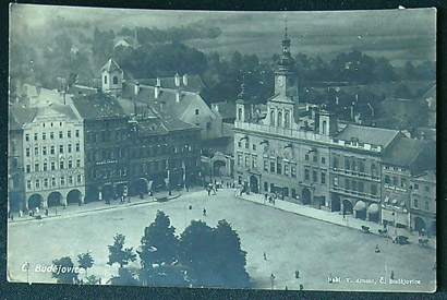 Pohlednice - Okres České Budějovice - České Budějovice - Náměstí - Pohled shora