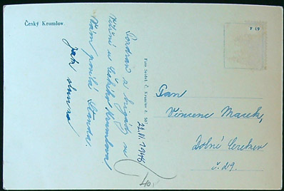 Pohlednice – Okres Český Krumlov - Český Krumlov - CP - Černobílá - Obrázek 2