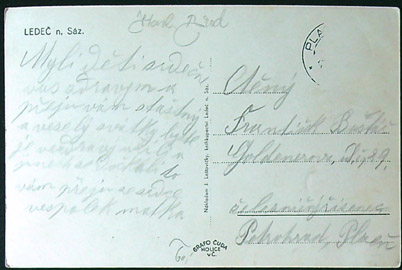 Pohlednice – Okres Havlíčkův Brod - Ledeč nad Sázavou - CP shora - Obrázek 2