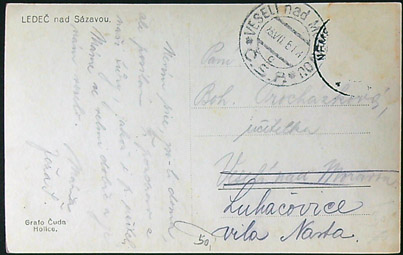 Pohlednice – Okres Havlíčkův Brod - Ledeč nad Sázavou - Sázava, skála - Obrázek 2