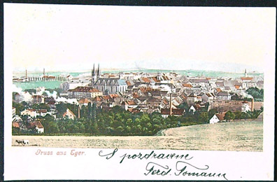 Pohlednice - Okres Cheb - Cheb - Celkový pohled - Barevná