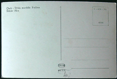 Pohlednice - Okres Cheb - Cheb - Třída maršála Stalina - Šlikův dům - Obrázek 2