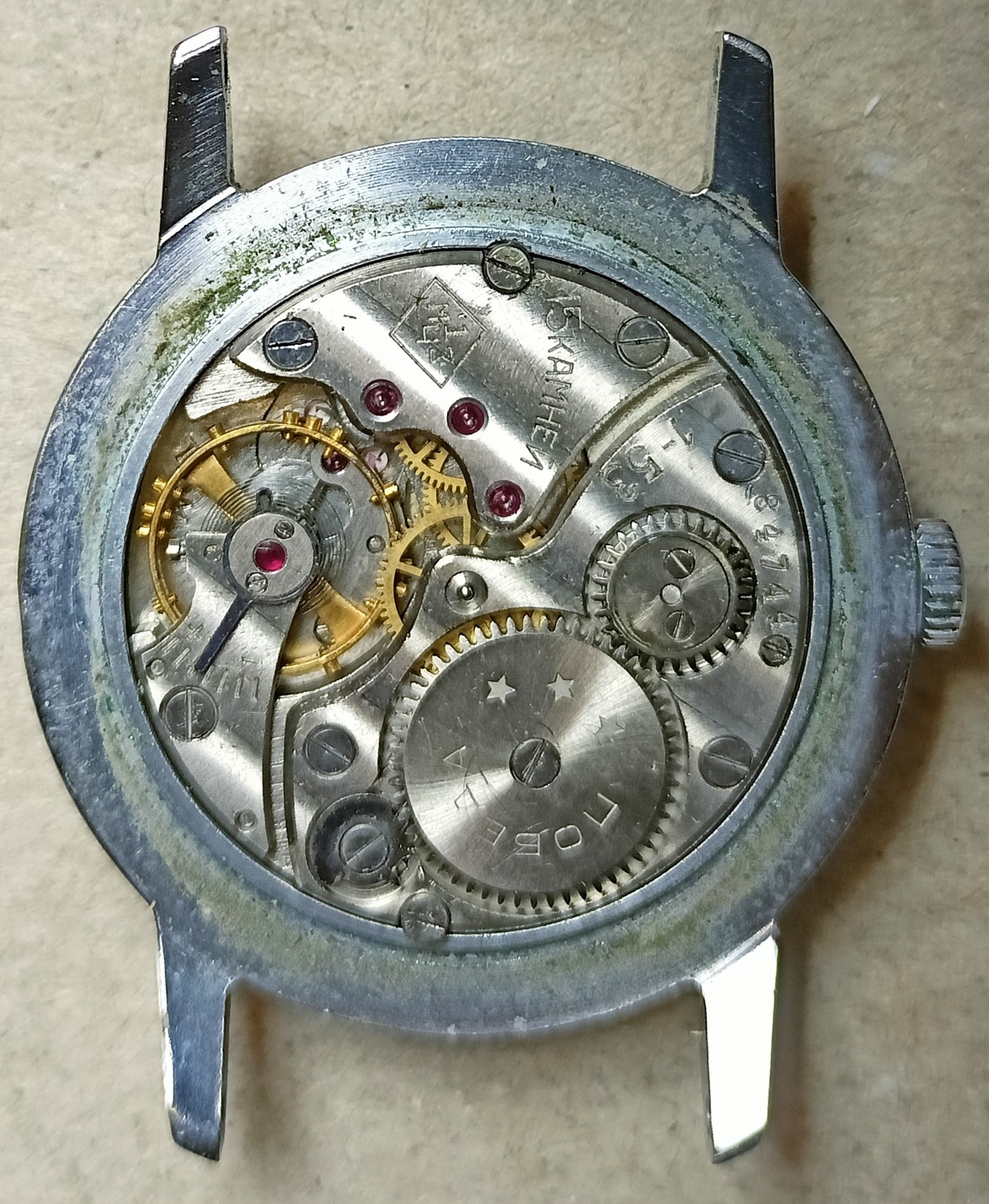 Hodinky - Hodinky náramkové - POBEDA - MADE IN USSR - Pánské - Nefunkční - Obrázek 3