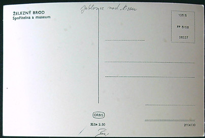 Pohlednice - Okres Jablonec nad Nisou - Železný Brod - Spořitelna a museum - Obrázek 2