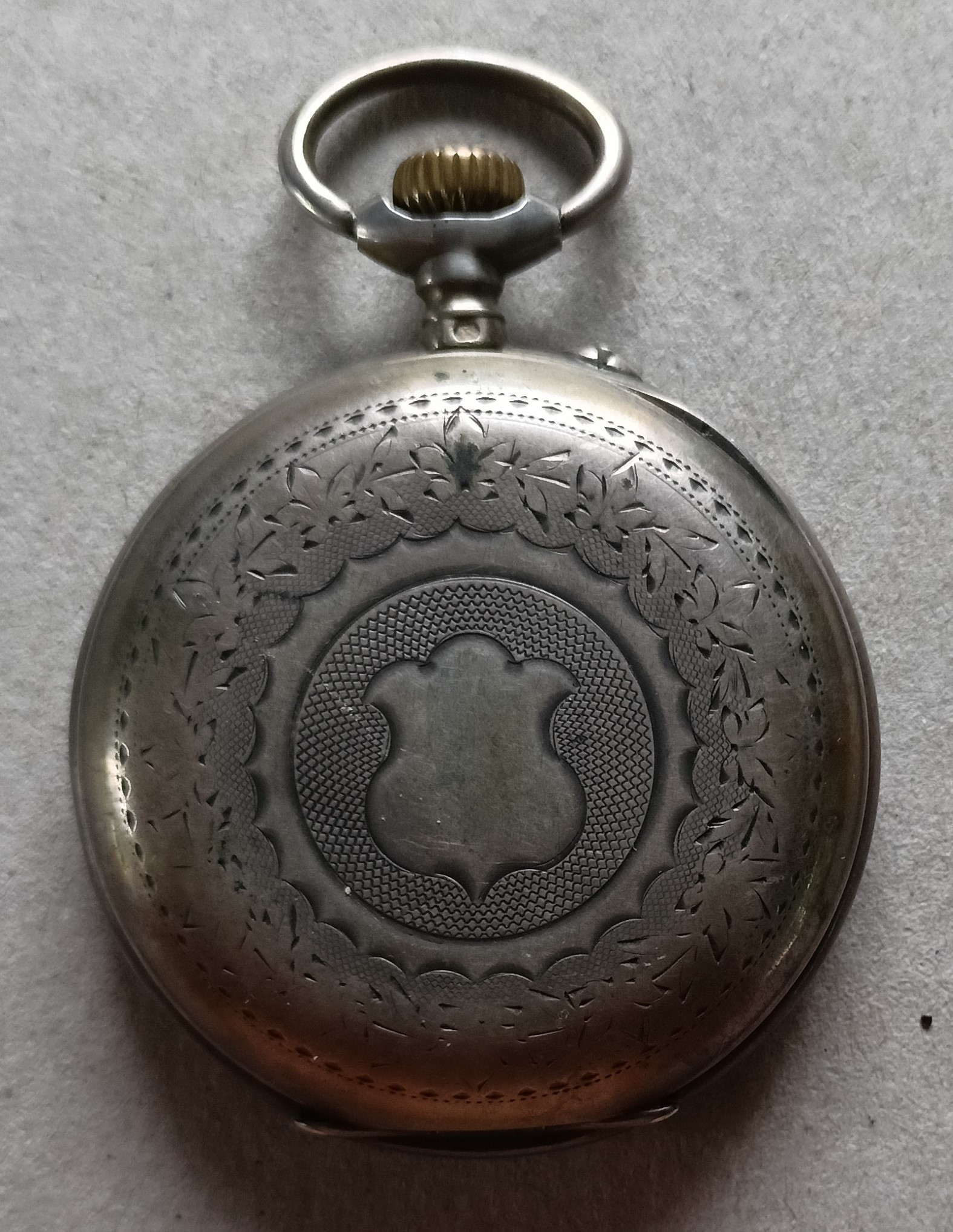 Hodinky - Hodinky Cibule - ANCRE - LIGNE DROITE - 15 RUBIS - STŘÍBRNÉ - Prasklé pero - Nefunkční - Obrázek 2