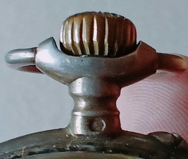 Hodinky - Hodinky Cibule - ANCRE - LIGNE DROITE - 15 RUBIS - STŘÍBRNÉ - Prasklé pero - Nefunkční - Obrázek 5