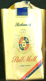 Krabičky od cigaret - Rothmans - Pall Mall - INTERNATIONAL - Zlatá - Obrázek 2