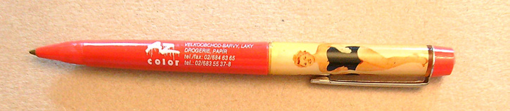 Psací potřeby - Propisovací tužka - SVLÉKACÍ PROPISKA - Reklama - Červená (III)