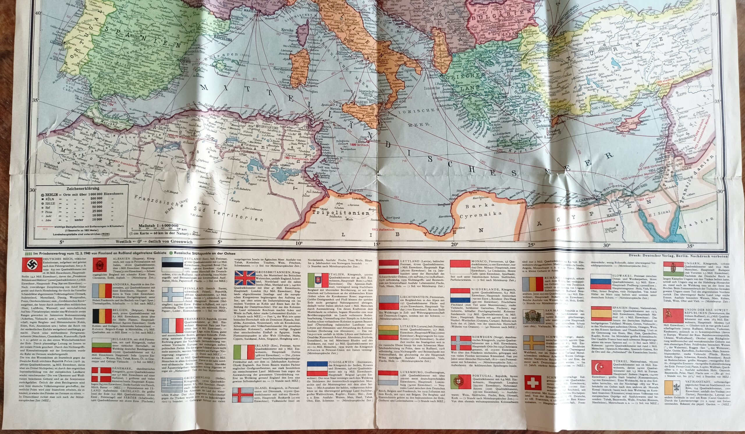 Mapa - EUROPA - KARTE - MAPA EVROPY r. 1940 - Obrázek 6
