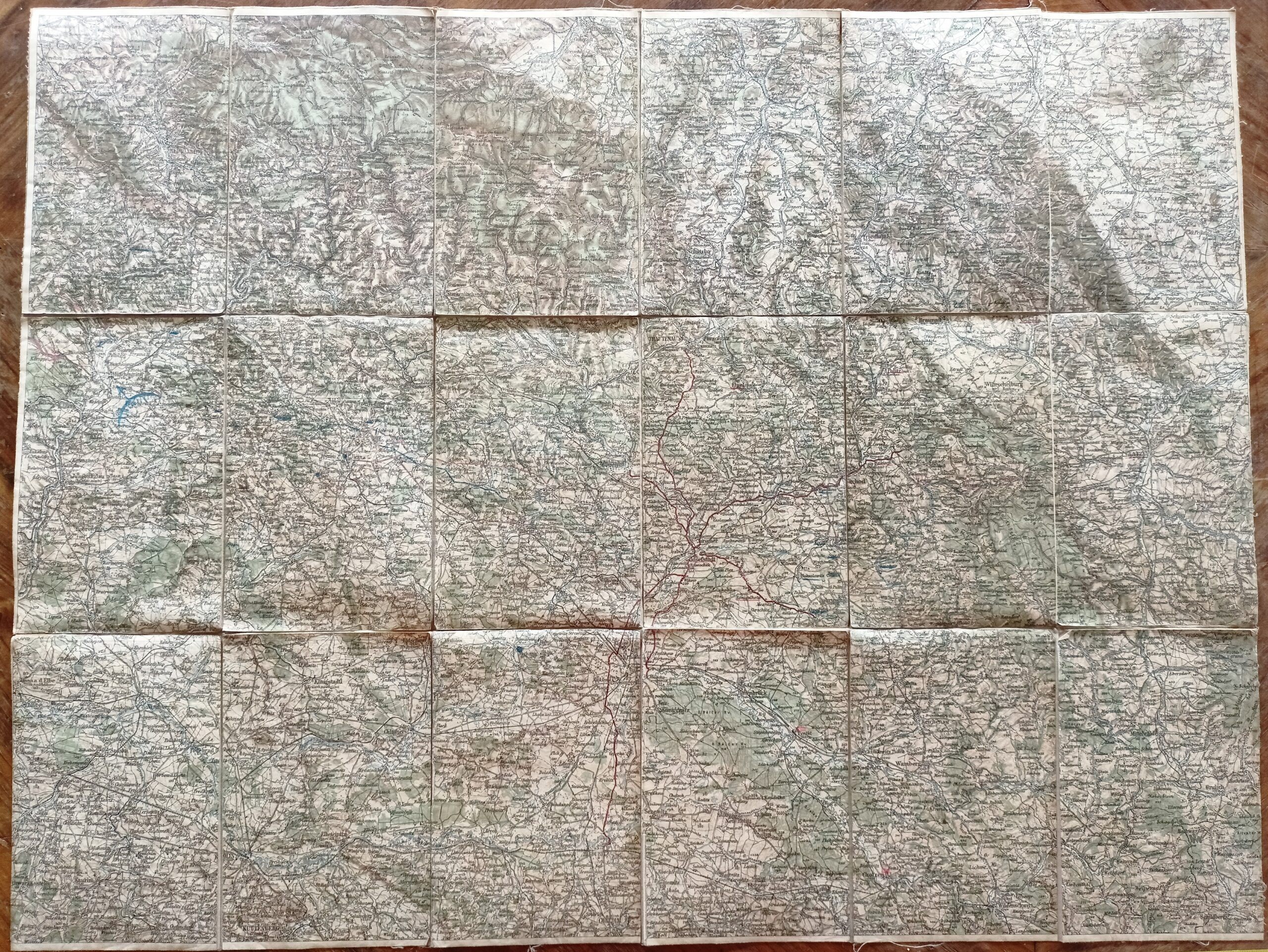 Voj. mapa - Kriegsschauplatz Nordböhmen - Bojiště Severní Čechy 1866