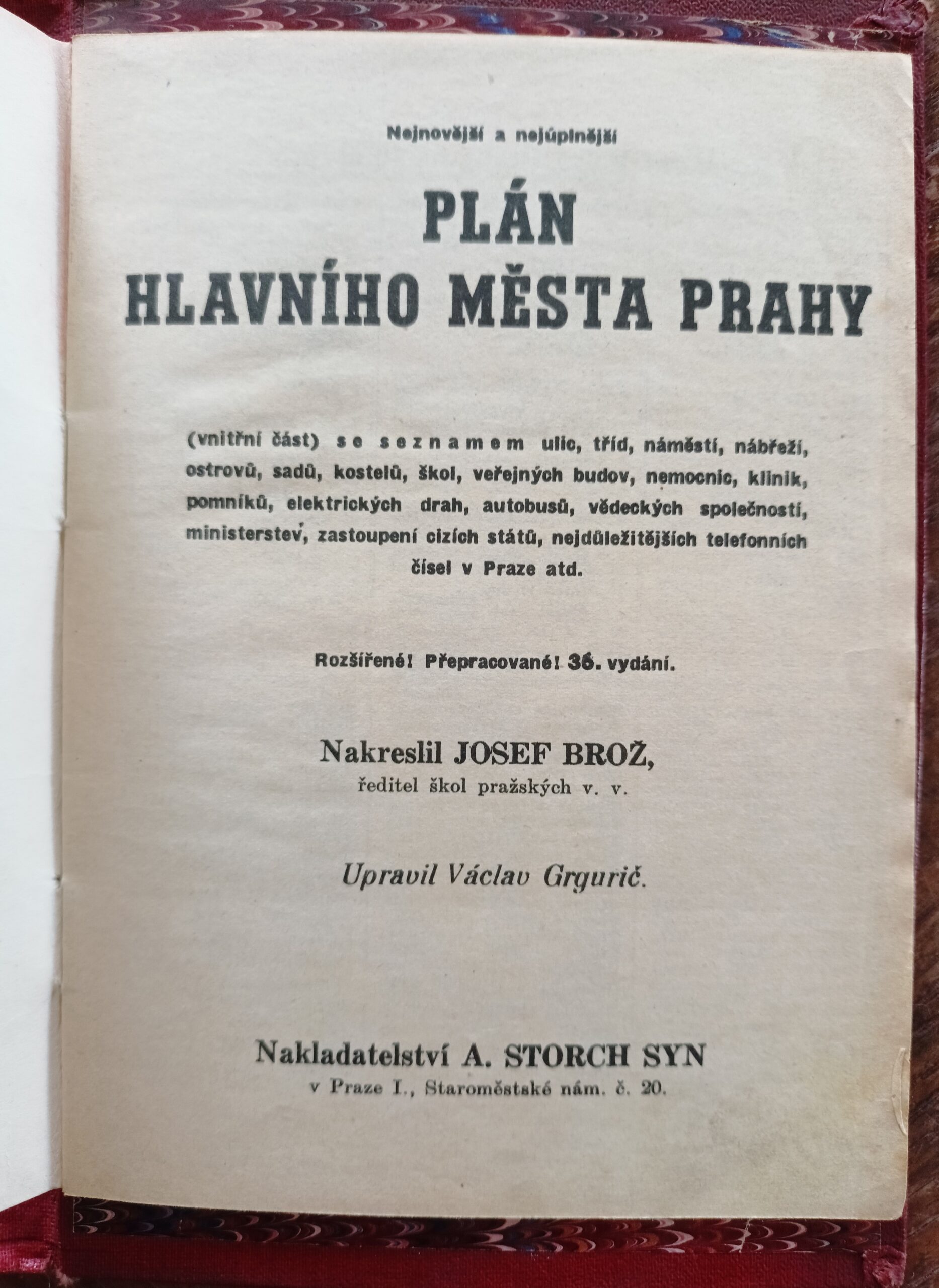 Mapa - Plán hlavního města Prahy 36. vydání - Obrázek 3