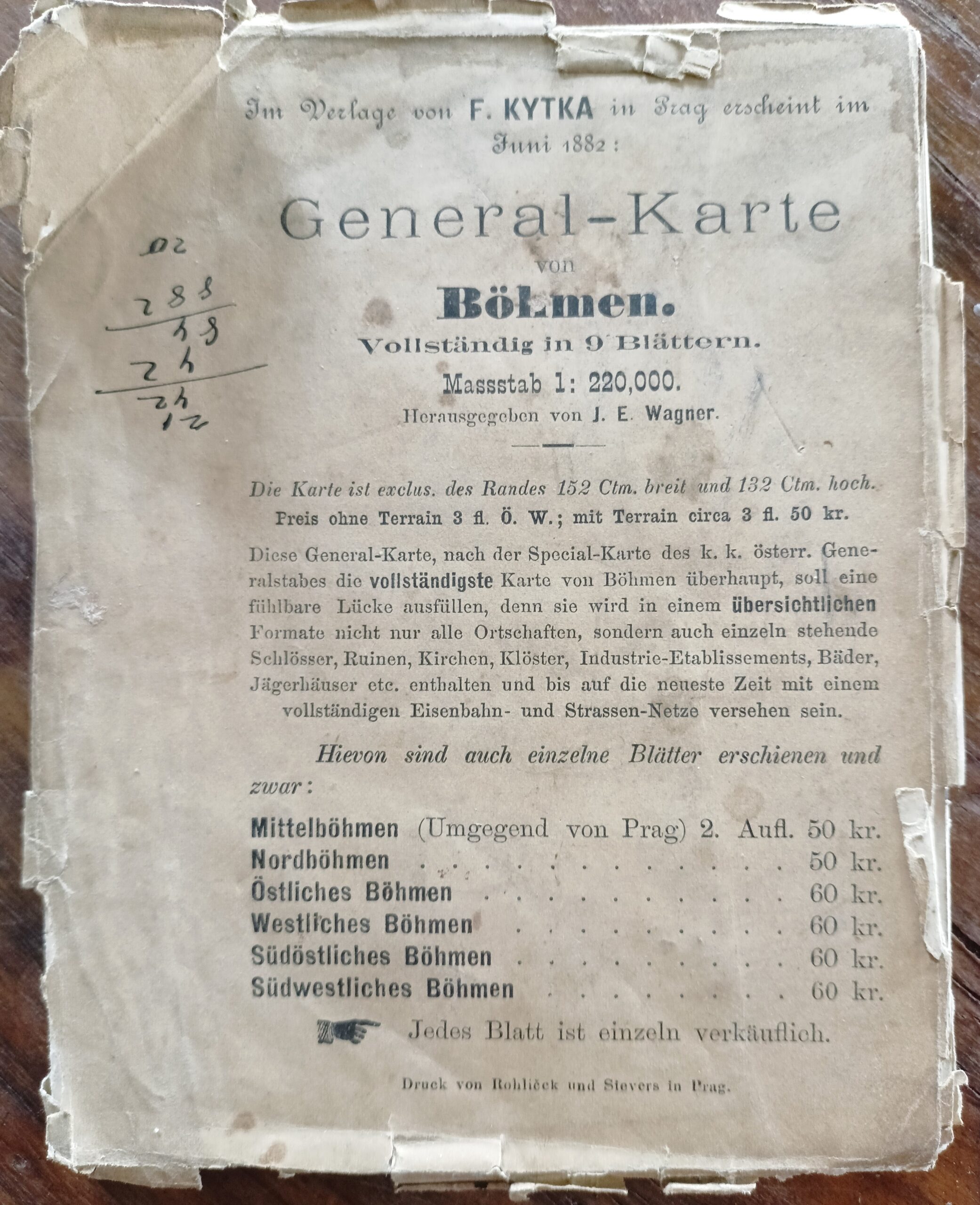 Mapa - SÜDWESTLICHES BÖHMEN. = JIHOZÁPADNÍ ČECHY r. 1882 - Obrázek 2