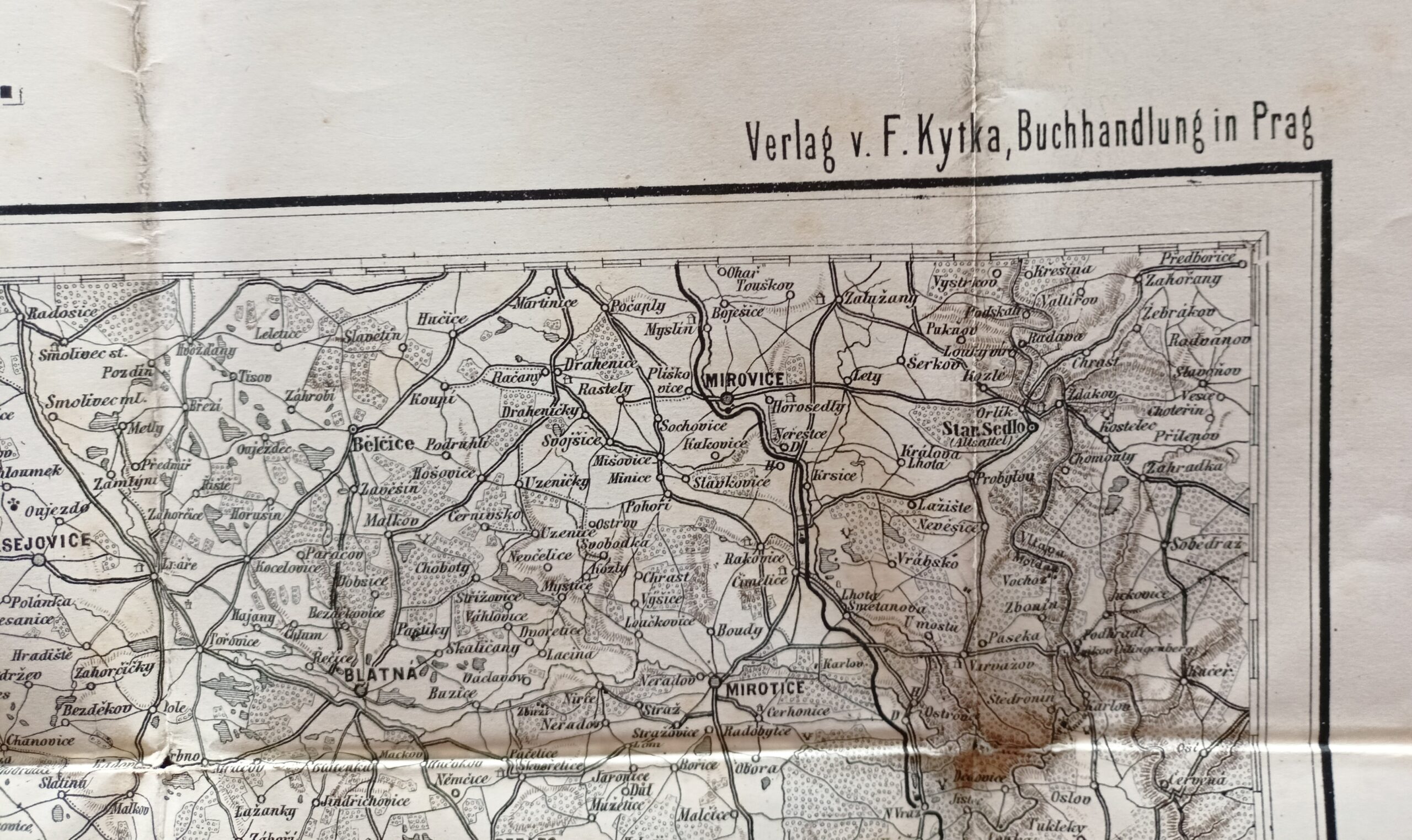 Mapa - SÜDWESTLICHES BÖHMEN. = JIHOZÁPADNÍ ČECHY r. 1882 - Obrázek 4