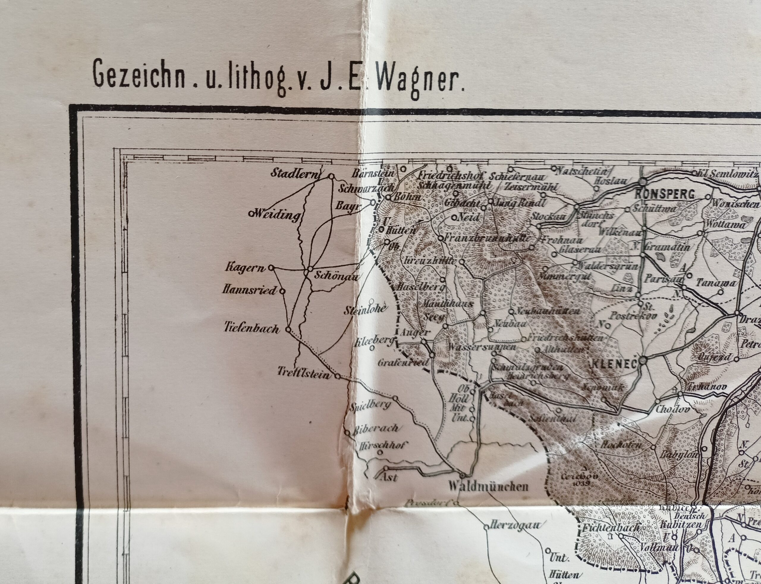 Mapa - SÜDWESTLICHES BÖHMEN. = JIHOZÁPADNÍ ČECHY r. 1882 - Obrázek 5