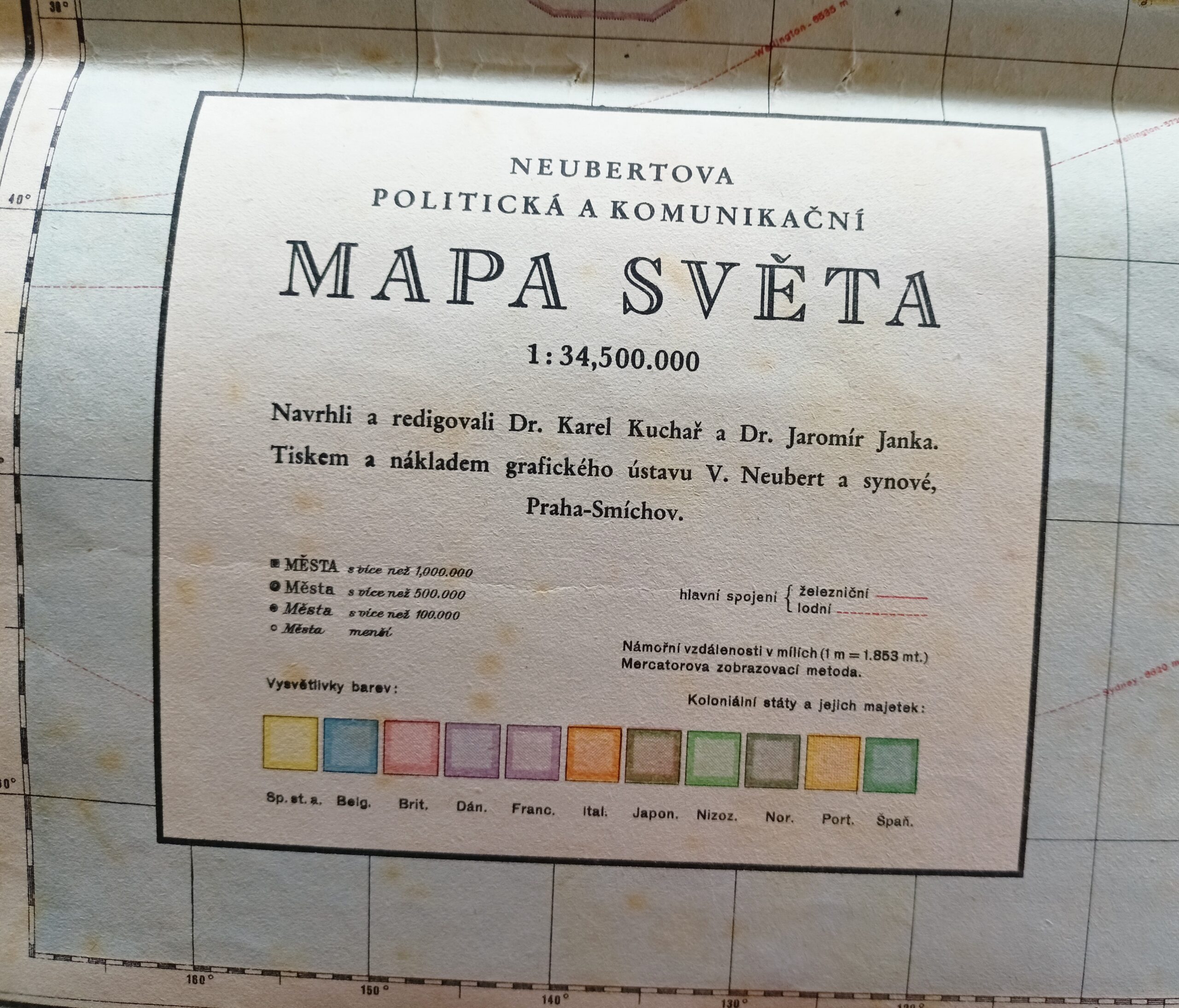 MAPA - NEUBERTOVA POLITICKÁ A KOMUNIKAČNÍ MAPA SVĚTA - Obrázek 4