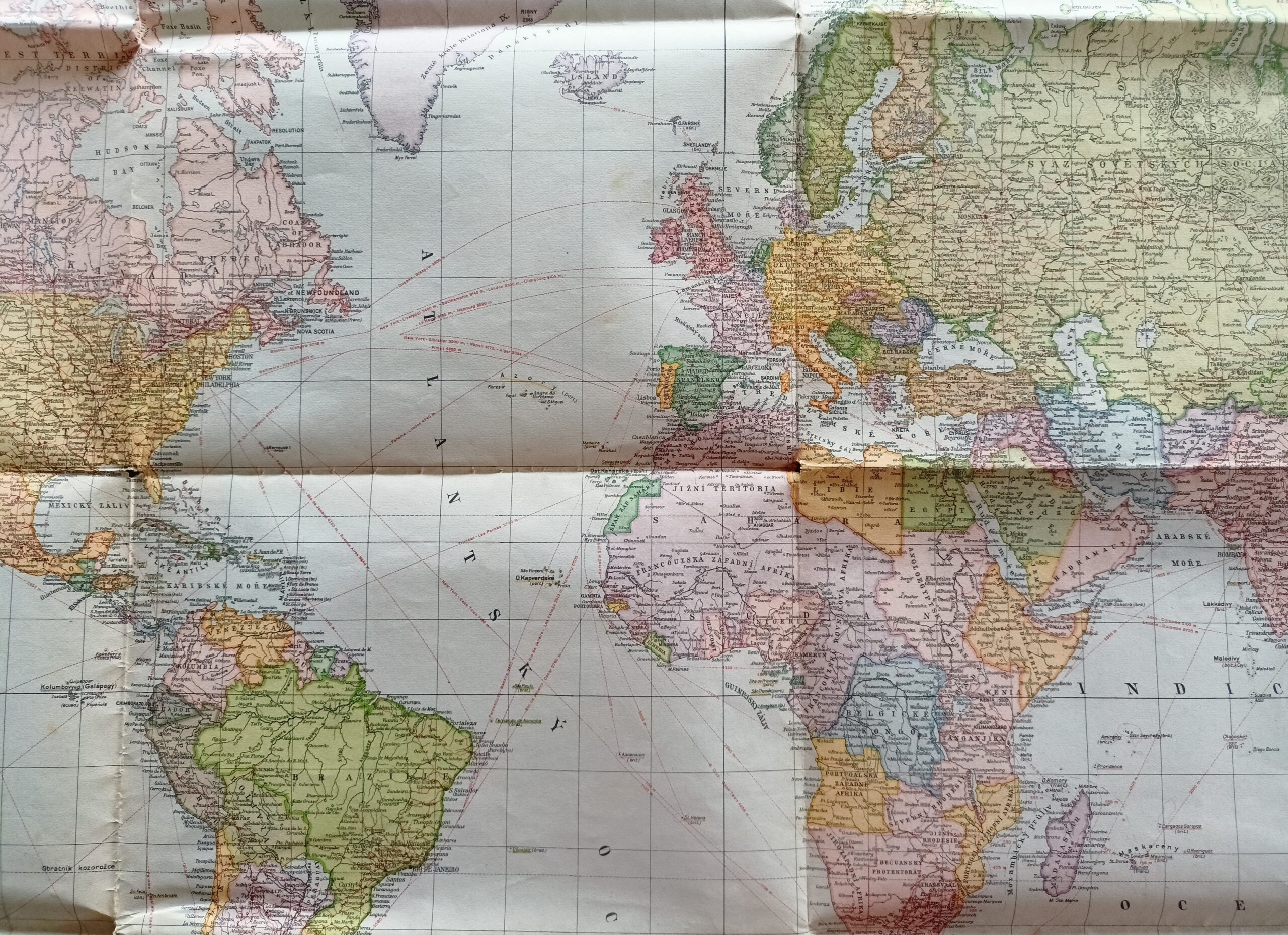 MAPA - NEUBERTOVA POLITICKÁ A KOMUNIKAČNÍ MAPA SVĚTA - Obrázek 3