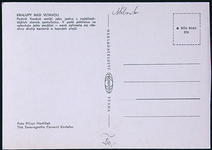 Pohlednice - Okres Mělník - Kralupy nad Vltavou - Kaučuk - Obrázek 2
