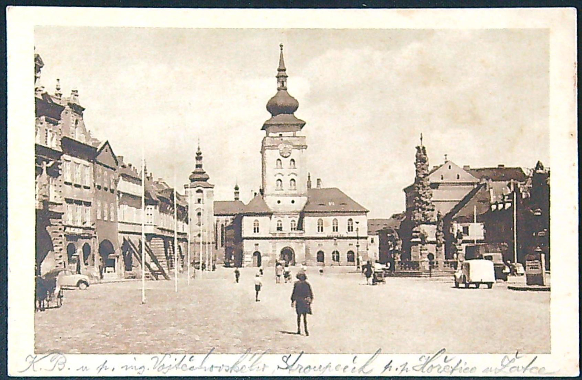 Pohlednice - Okres Louny - Žatec - Náměstí Dr. Ed. Beneše