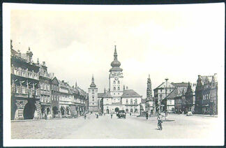 Pohlednice - Okres Louny - Žatec - Pohled na náměstí
