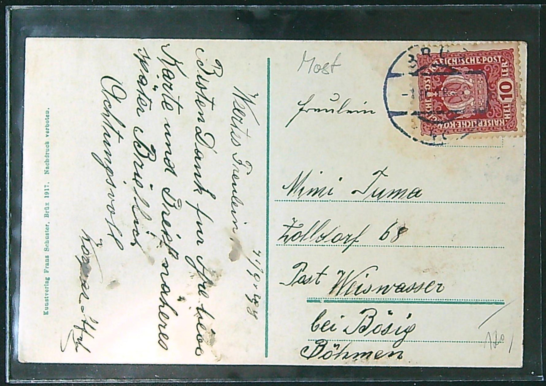 Pohlednice - Okres Most - Talsperre der konigl. Stadt Brux - Obrázek 2