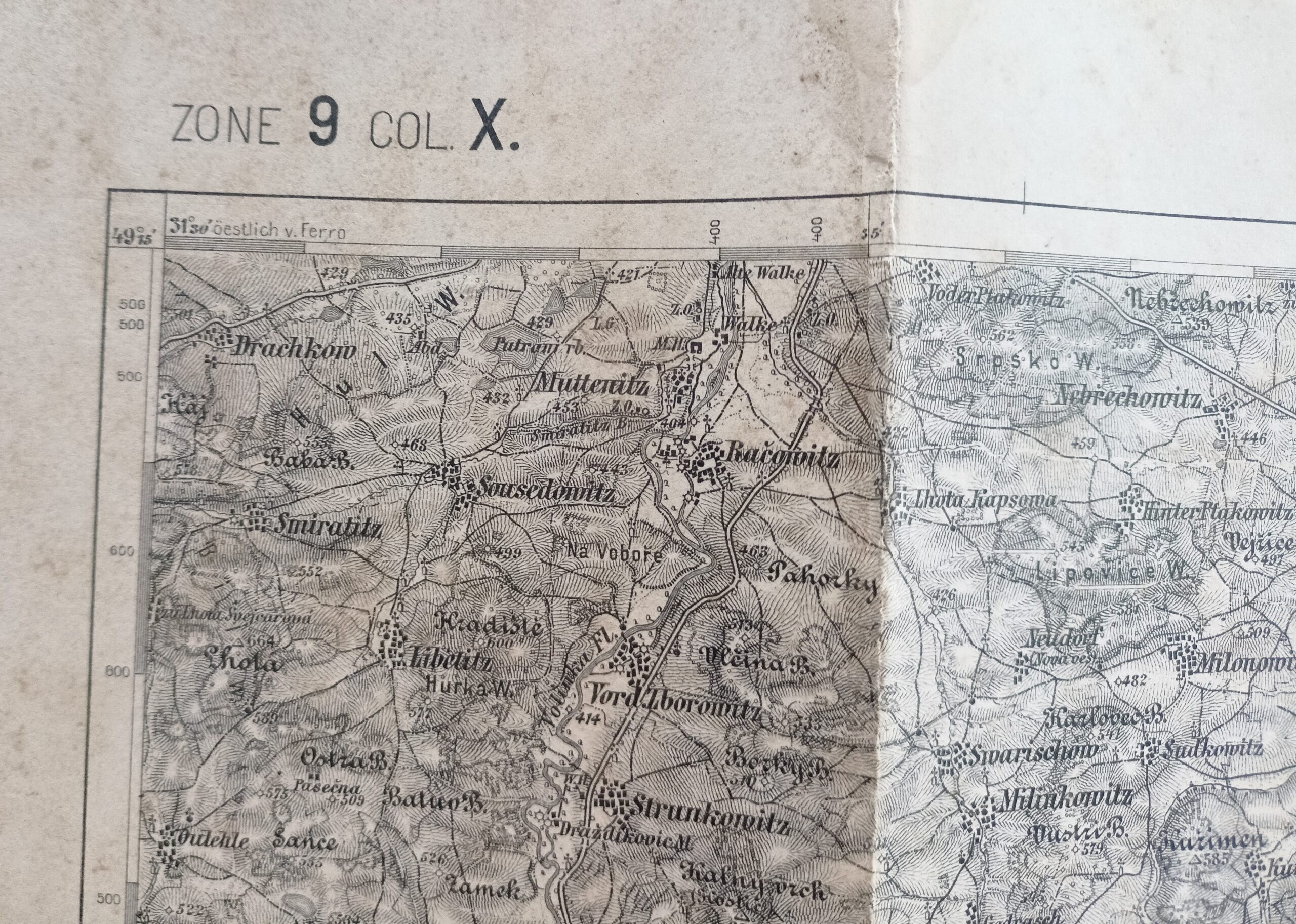 Voj. mapa - PROTIWIN (PROTIVÍN) und PRACHATITZ (PRACHATICE) r. 1883 - Obrázek 8
