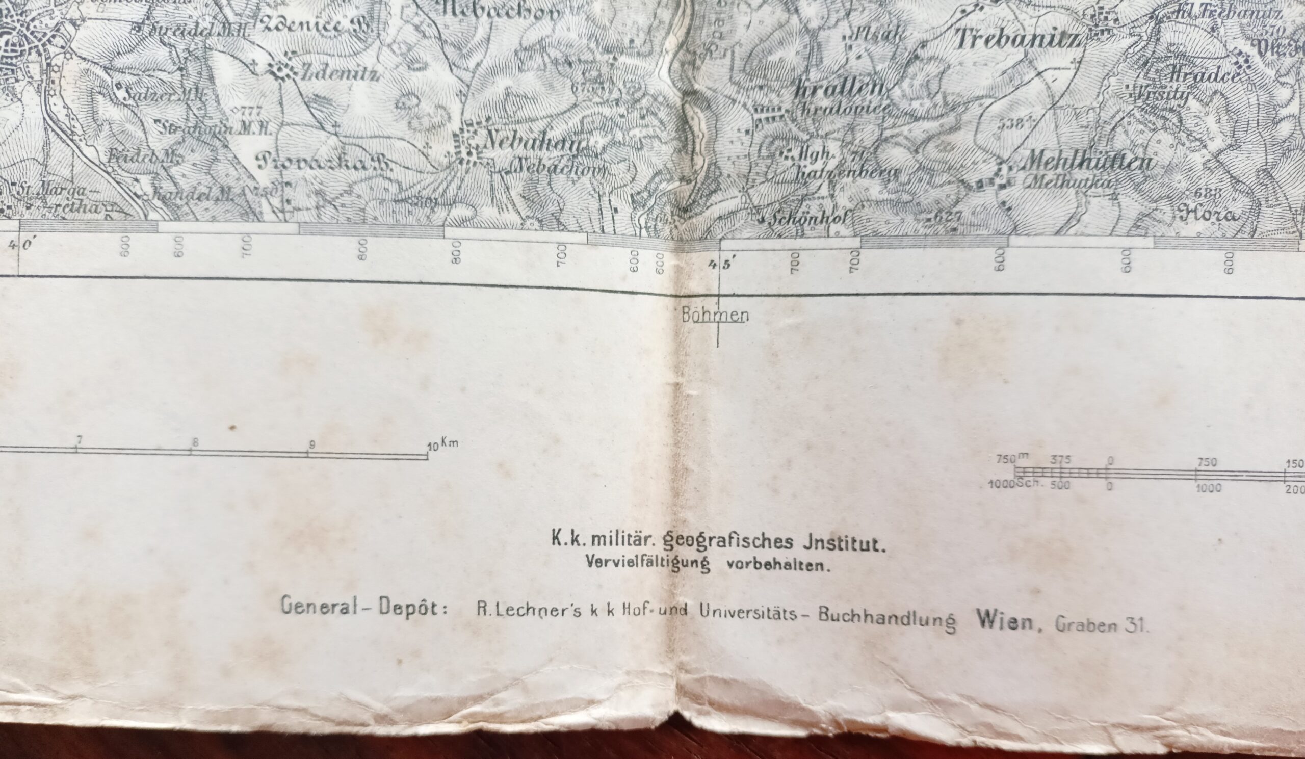 Voj. mapa - PROTIWIN (PROTIVÍN) und PRACHATITZ (PRACHATICE) r. 1883 - Obrázek 6