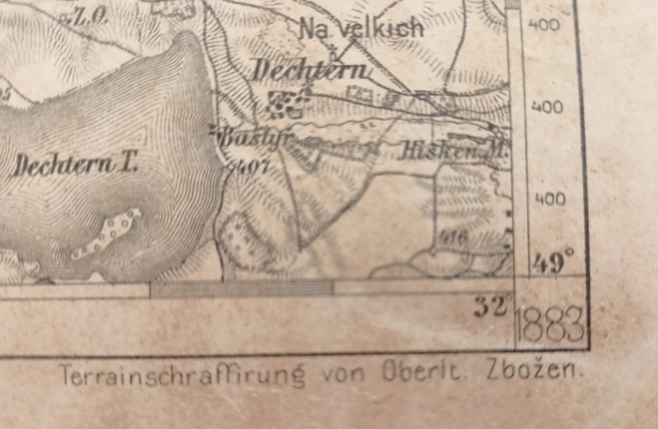 Voj. mapa - PROTIWIN (PROTIVÍN) und PRACHATITZ (PRACHATICE) r. 1883 - Obrázek 4