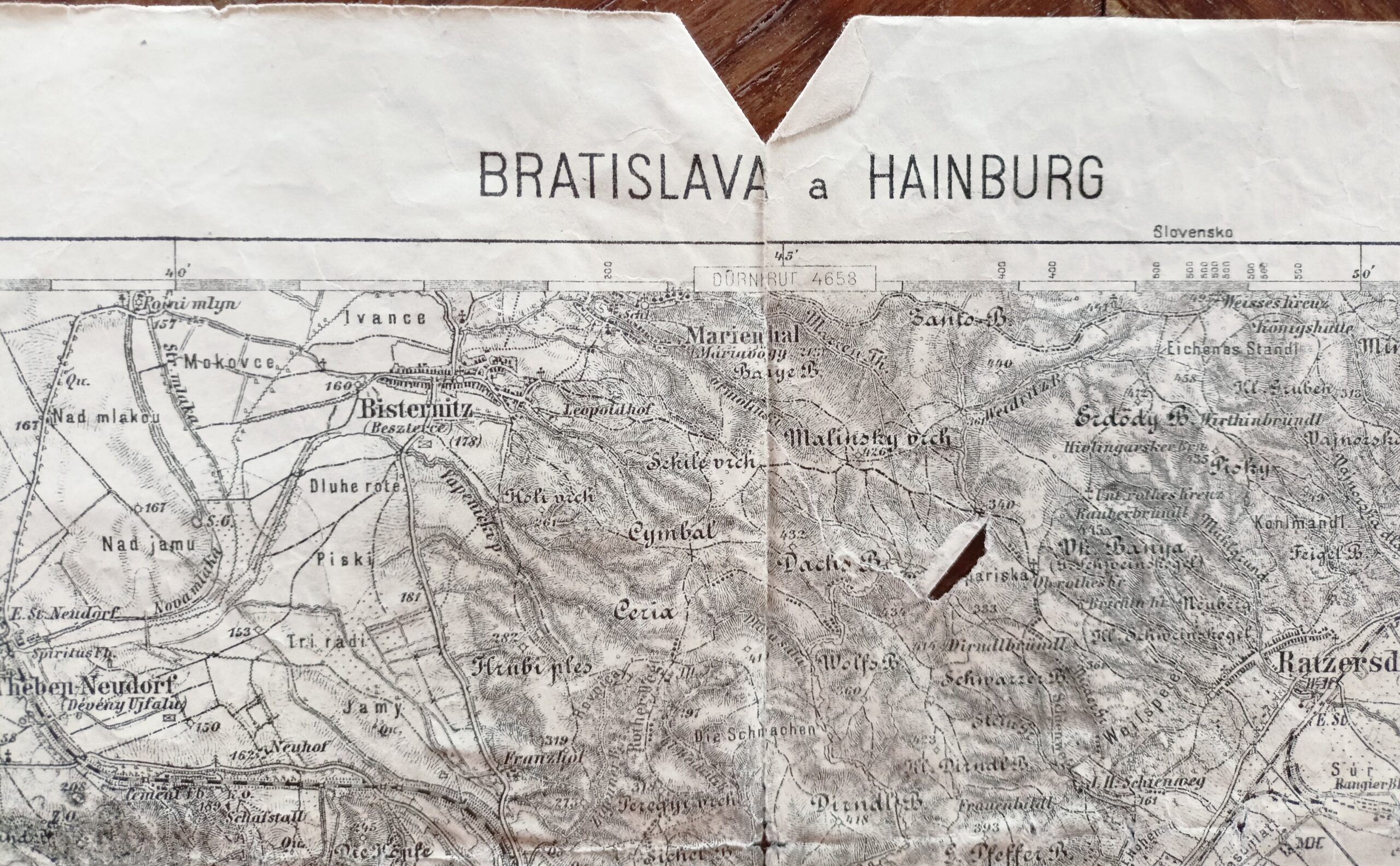 Vojenská mapa - BRATISLAVA (PRESSBURG) a HAINBURG (Rakousko) r. 1894 - Obrázek 7