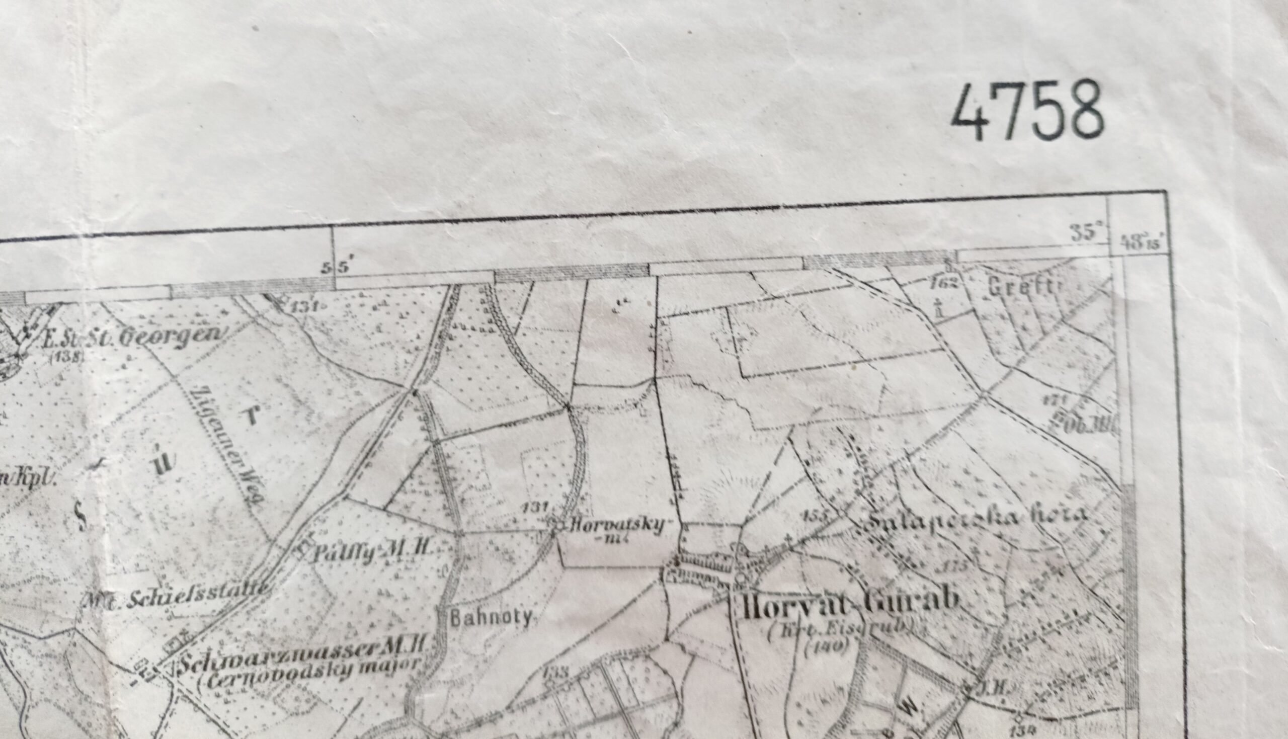 Vojenská mapa - BRATISLAVA (PRESSBURG) a HAINBURG (Rakousko) r. 1894 - Obrázek 2