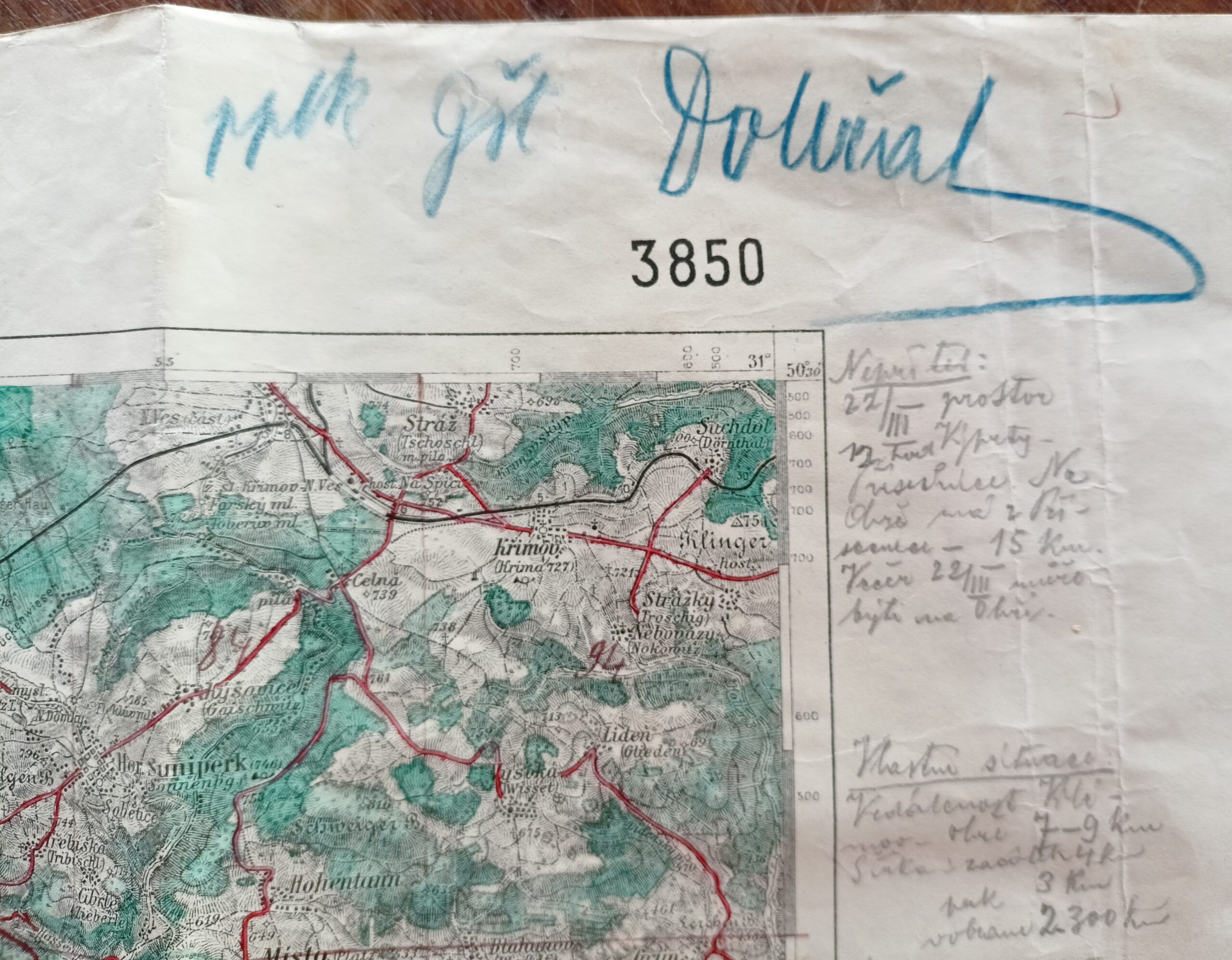 Vojenská mapa - KADAŇ a JÁCHYMOV r. 1934 - Obrázek 3