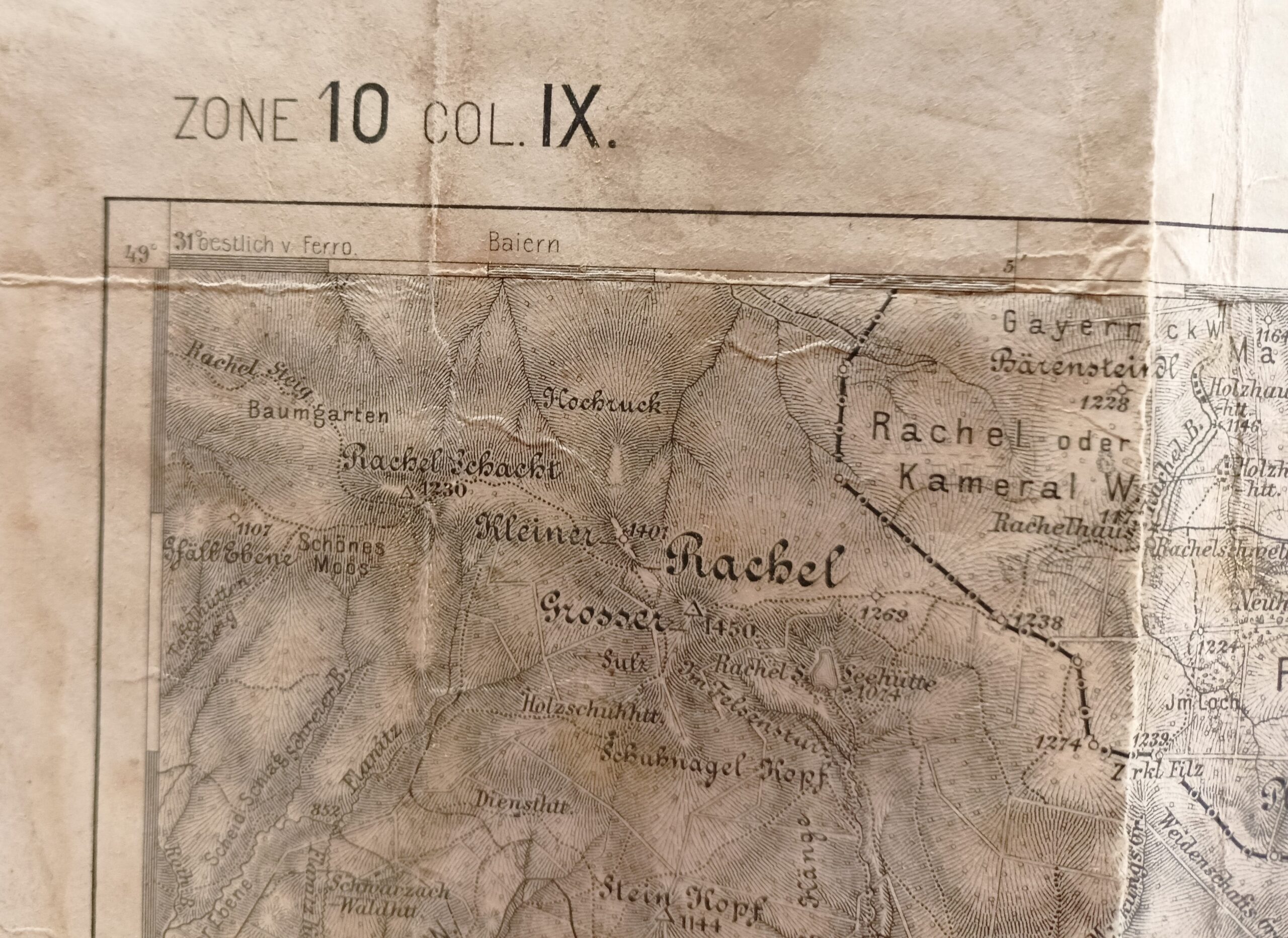 Vojenská mapa - KUSCHWARDA (Kunžvart - Prachatice, Strážný) r. 1882 - Obrázek 3
