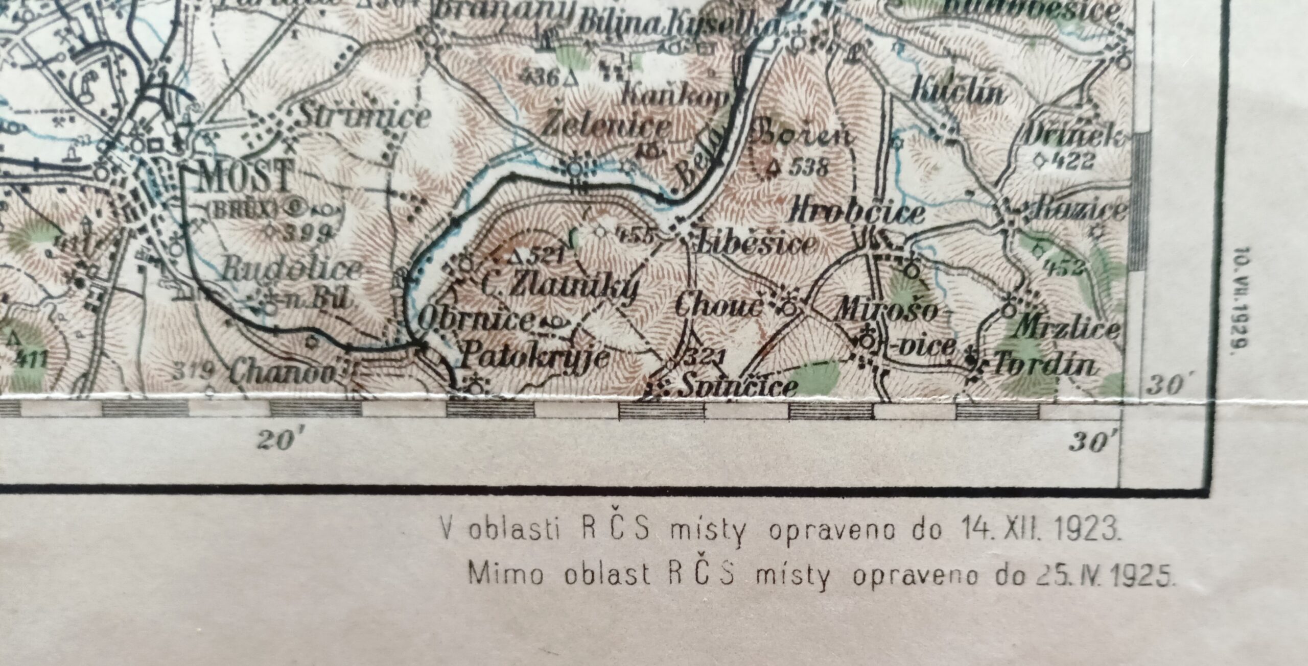 Vojenská mapa - TEPLICE - ŠANOV, DRESDEN r. 1924 - Obrázek 3