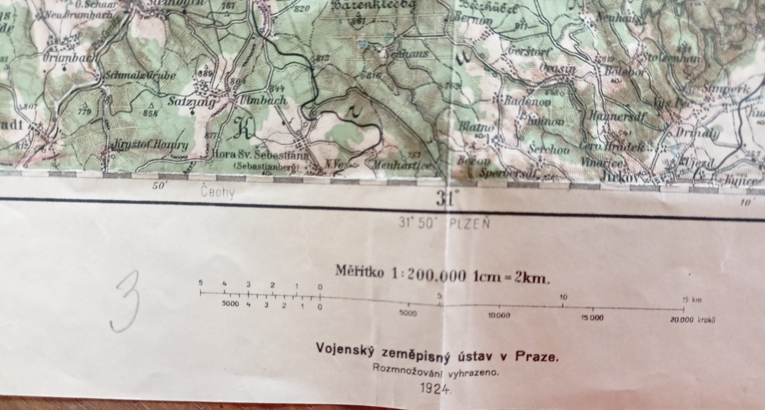 Vojenská mapa - TEPLICE - ŠANOV, DRESDEN r. 1924 - Obrázek 5