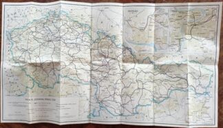 ŽELEZNIČNÍ MAPA - MAPA K JÍZDNÍMU ŘÁDU ČSD r. 1965/1966