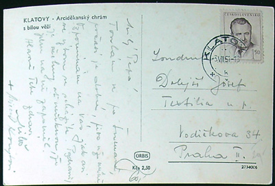 Pohlednice - Okres Klatovy - Klatovy - Arciděkanský chrám s bílou věží - Obrázek 2