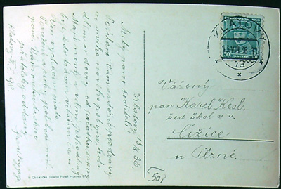 Pohlednice - Okres Klatovy - Klatovy - Celkový pohled od Hůrky - Obrázek 2