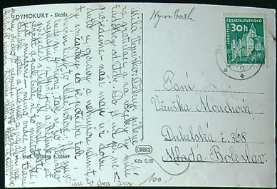 Pohlednice - Okres Nymburk - Dymokury - škola - Obrázek 2