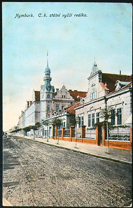 Pohlednice - Okres Nymburk - Nymburk - C. K. státní vyšší reálka