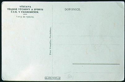 Pohlednice - Okres Pardubice - Pardubice - Výstava tělesné výchovy a sportu č. s. r. - Obrázek 2