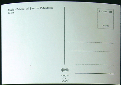 Pohlednice - Okres Písek - Písek - Pohled od jihu na Putimskou baštu - Obrázek 2