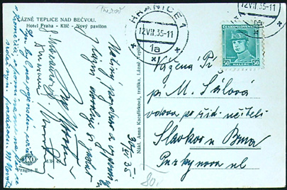 Pohlednice - Okres Přerov - Lázně Teplice nad Bečvou - Hotel Praha/Klíč/Nový pavilon - Obrázek 2