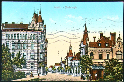 Pohlednice - Okres Olomouc - Olomouc - Parková cesta - Barevná pohlednice