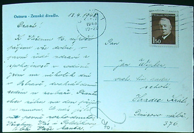 Pohlednice - Okres Ostrava - Ostrava - Zemské divadlo - Obrázek 2