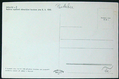 Pohlednice - Okres Pardubice - Holice - Radnice vyplněná hordami - Obrázek 2
