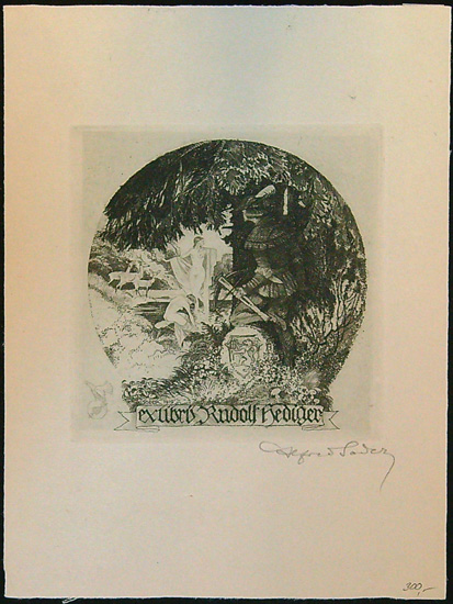 Ex Libris - Alfred Soder - Rudolf Hediger (1919)