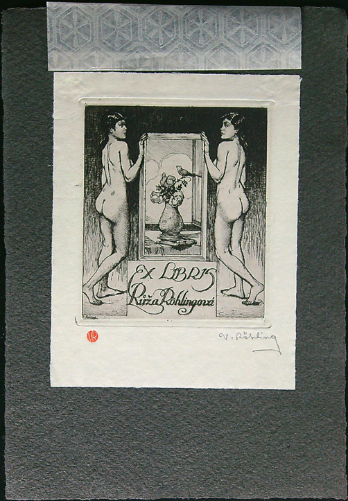 Ex Libris - V. Röhling - Růža Röhlingová