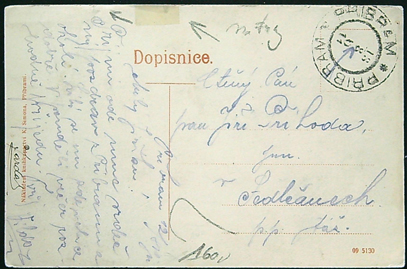 Pohlednice - Okr. Příbram - Pohled od Obory - Obrázek 2