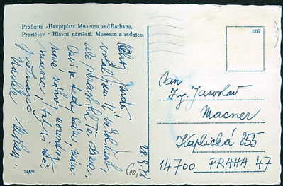 Reklamní kartička - Die Gesundheit - Květina s papírem - Obrázek 2