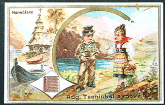 Reklamní kartička - Aug. Tsechinkel synové - Norsko